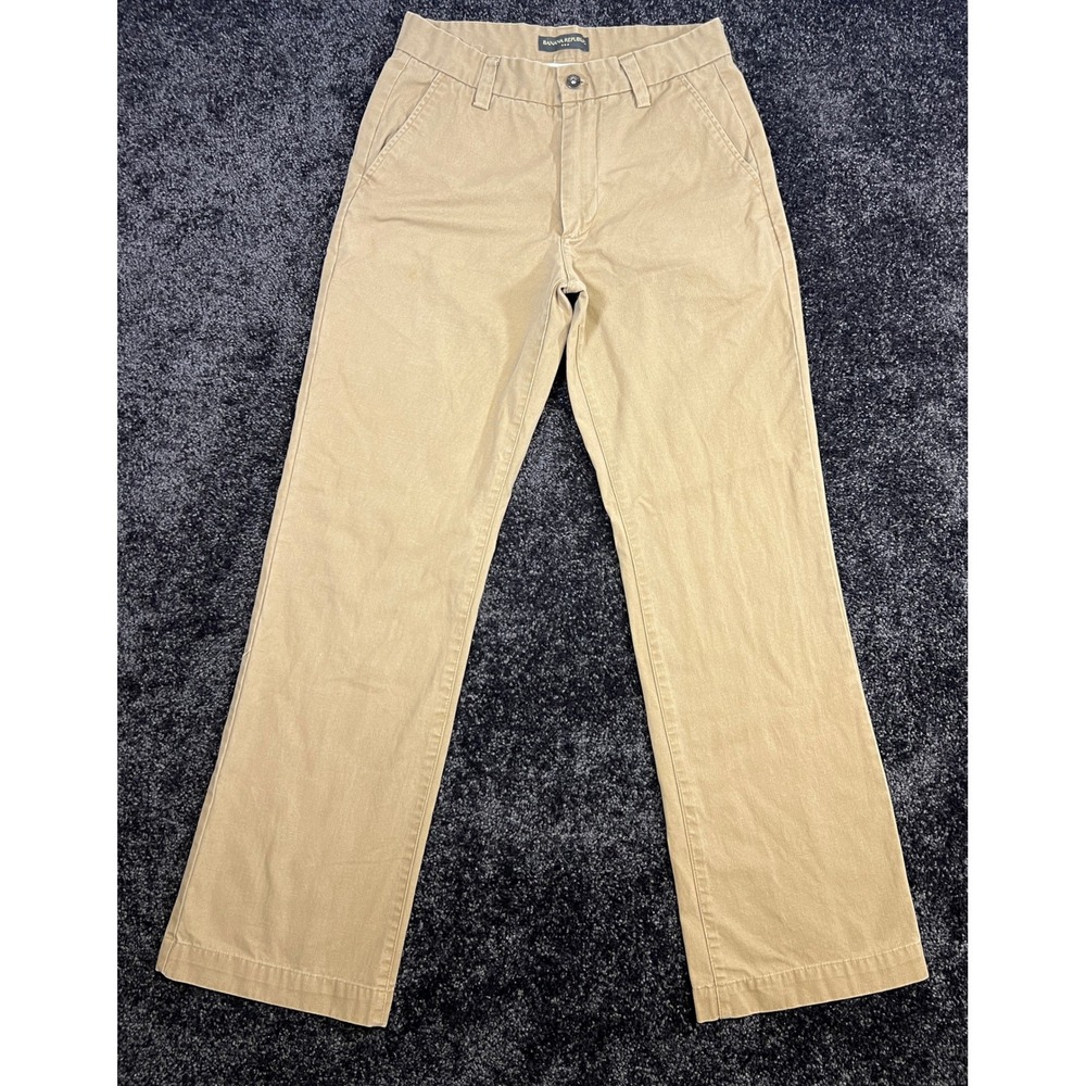 Banana Republic Men's Khaki Pants Cotton Casual Straight Leg Trousers 30x32
